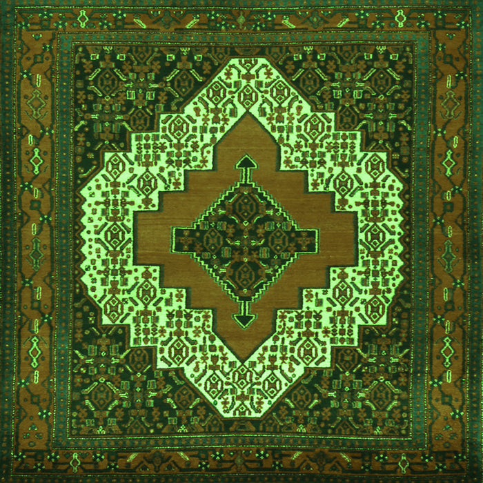Serging Thickness of Persian Green Traditional Rug, tr2229grn
