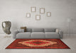 Machine Washable Persian Orange Traditional Area Rugs in a Living Room, wshtr2229org