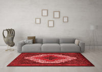 Machine Washable Persian Red Traditional Rug, wshtr2229red