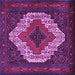 Square Persian Purple Traditional Rug, tr2229pur