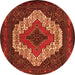 Machine Washable Persian Orange Traditional Area Rugs, wshtr2229org