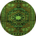 Machine Washable Persian Green Traditional Area Rugs, wshtr222grn