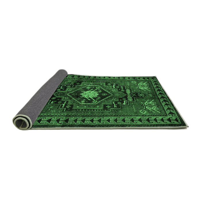 Sideview of Persian Emerald Green Traditional Rug, tr222emgrn