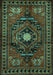 Machine Washable Persian Turquoise Traditional Area Rugs, wshtr222turq