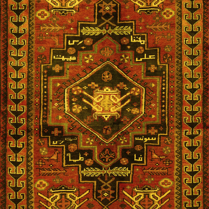 Machine Washable Persian Yellow Traditional Rug, wshtr222yw