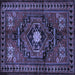 Square Persian Blue Traditional Rug, tr222blu