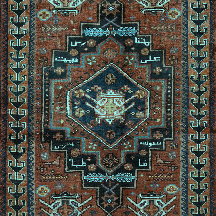 Machine Washable Persian Light Blue Traditional Rug, wshtr222lblu
