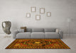 Machine Washable Persian Yellow Traditional Rug in a Living Room, wshtr222yw