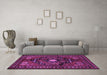 Machine Washable Persian Purple Traditional Area Rugs in a Living Room, wshtr222pur