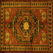 Square Persian Yellow Traditional Rug, tr222yw