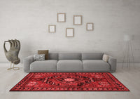 Machine Washable Persian Red Traditional Rug, wshtr222red