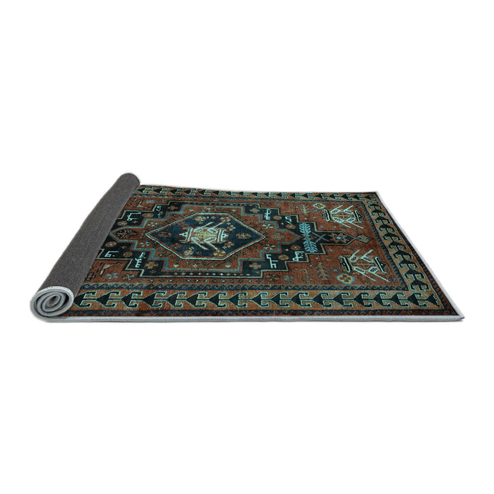 Sideview of Persian Light Blue Traditional Rug, tr222lblu