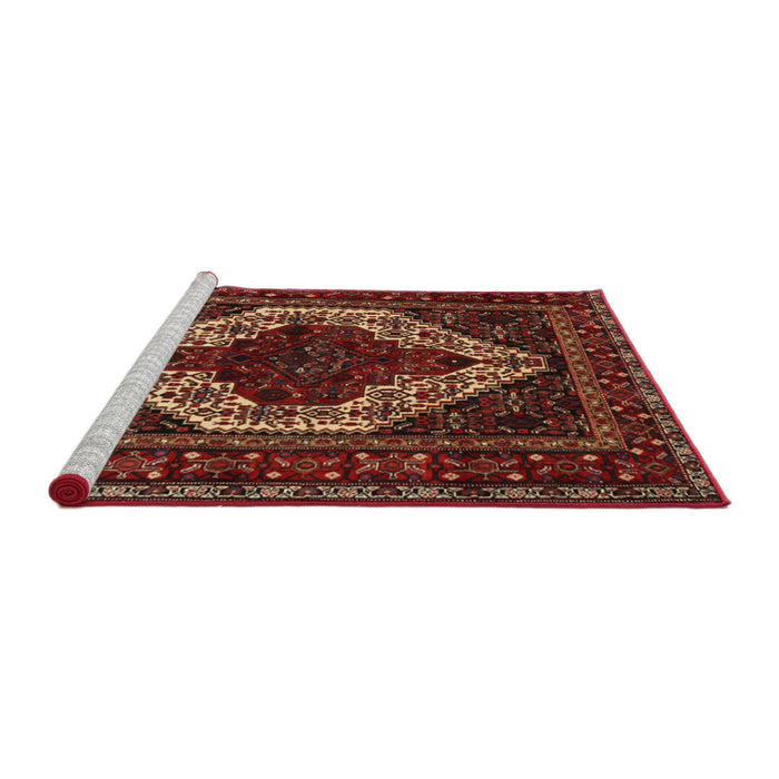 Sideview of Machine Washable Traditional Sienna Brown Rug, wshtr2230