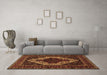 Machine Washable Persian Brown Traditional Rug in a Living Room,, wshtr2230brn