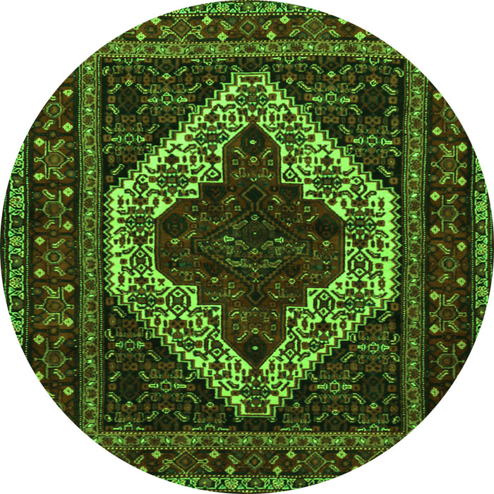 Machine Washable Persian Green Traditional Area Rugs, wshtr2230grn