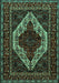 Machine Washable Persian Turquoise Traditional Area Rugs, wshtr2230turq