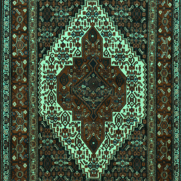 Machine Washable Persian Turquoise Traditional Area Rugs, wshtr2230turq