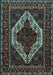 Machine Washable Persian Light Blue Traditional Rug, wshtr2230lblu