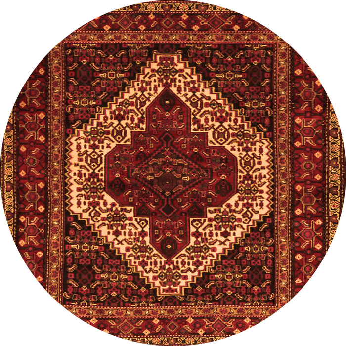 Machine Washable Persian Orange Traditional Area Rugs, wshtr2230org
