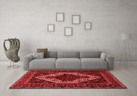 Machine Washable Persian Red Traditional Rug, wshtr2230red