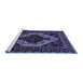 Sideview of Machine Washable Persian Blue Traditional Rug, wshtr2230blu