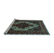 Sideview of Machine Washable Persian Light Blue Traditional Rug, wshtr2230lblu