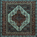 Square Persian Light Blue Traditional Rug, tr2230lblu