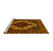 Sideview of Machine Washable Persian Yellow Traditional Rug, wshtr2230yw