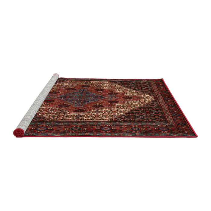 Sideview of Machine Washable Traditional Sienna Brown Rug, wshtr2231