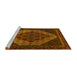 Sideview of Machine Washable Persian Yellow Traditional Rug, wshtr2231yw