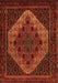 Serging Thickness of Machine Washable Persian Orange Traditional Area Rugs, wshtr2231org