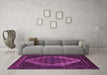 Machine Washable Persian Purple Traditional Area Rugs in a Living Room, wshtr2231pur