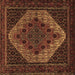 Square Persian Brown Traditional Rug, tr2231brn