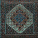 Square Persian Light Blue Traditional Rug, tr2231lblu