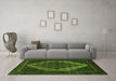 Machine Washable Persian Green Traditional Area Rugs in a Living Room,, wshtr2231grn