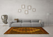 Machine Washable Persian Yellow Traditional Rug in a Living Room, wshtr2231yw