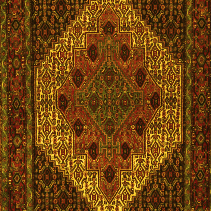 Machine Washable Persian Yellow Traditional Rug, wshtr2231yw
