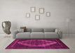 Machine Washable Persian Pink Traditional Rug in a Living Room, wshtr2231pnk