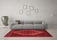 Machine Washable Persian Red Traditional Rug, wshtr2231red