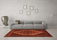 Machine Washable Persian Orange Traditional Rug, wshtr2231org