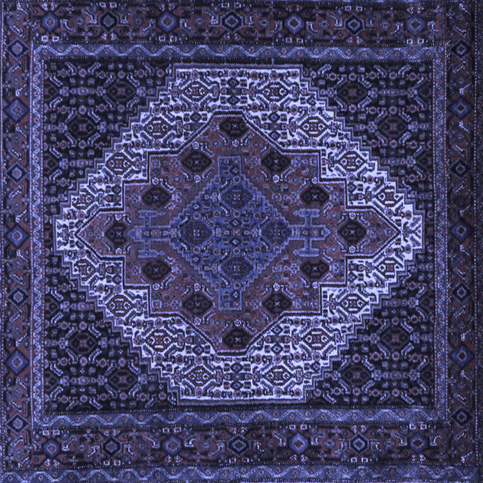 Square Machine Washable Persian Blue Traditional Rug, wshtr2231blu