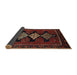 Sideview of Traditional Chestnut Brown Persian Rug, tr2232