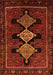 Serging Thickness of Machine Washable Persian Orange Traditional Area Rugs, wshtr2232org