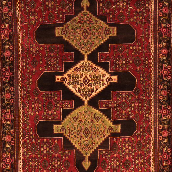 Serging Thickness of Machine Washable Persian Orange Traditional Area Rugs, wshtr2232org