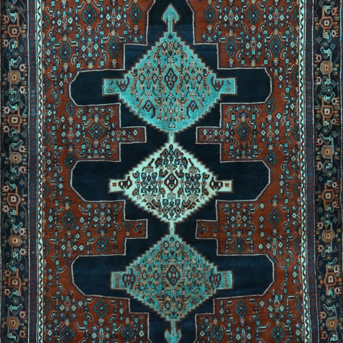 Machine Washable Persian Light Blue Traditional Rug, wshtr2232lblu