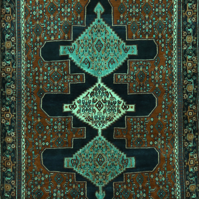 Machine Washable Persian Turquoise Traditional Area Rugs, wshtr2232turq