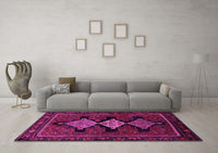 Machine Washable Persian Pink Traditional Rug, wshtr2232pnk