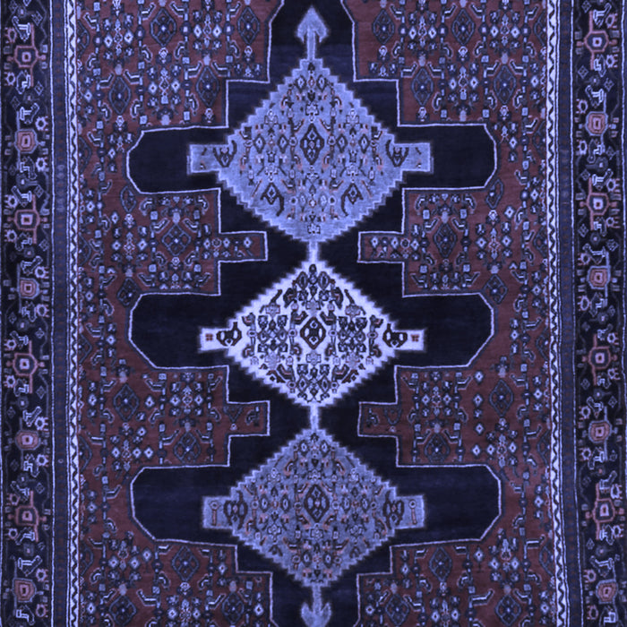 Machine Washable Persian Blue Traditional Rug, wshtr2232blu