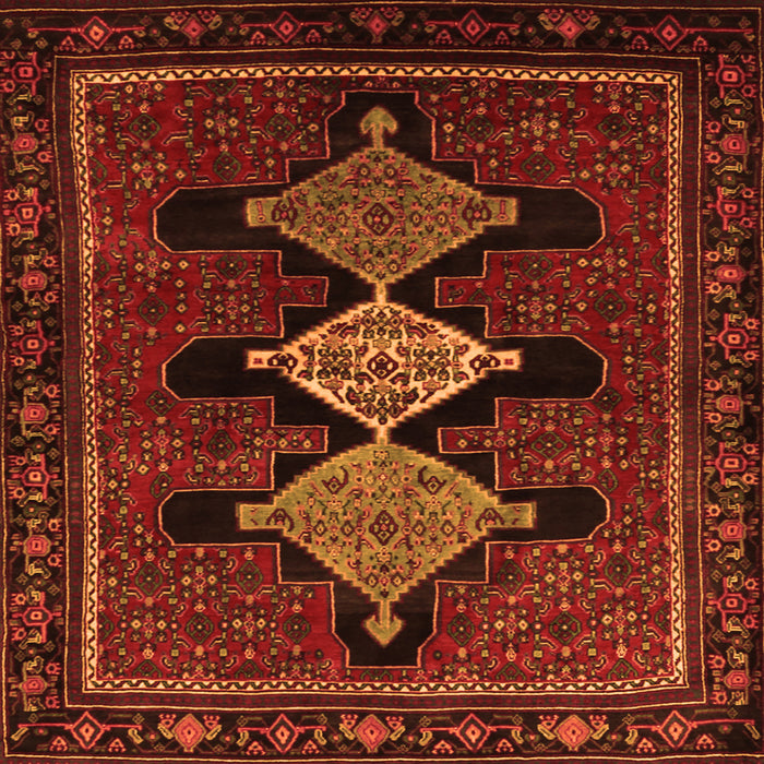 Serging Thickness of Persian Orange Traditional Rug, tr2232org