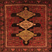 Serging Thickness of Persian Orange Traditional Rug, tr2232org